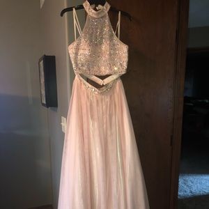 Blush pink prom dress